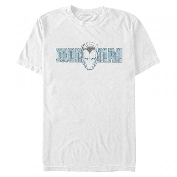 Marvel - Iron Man Ironman Face - Men's T-Shirt - White - Front