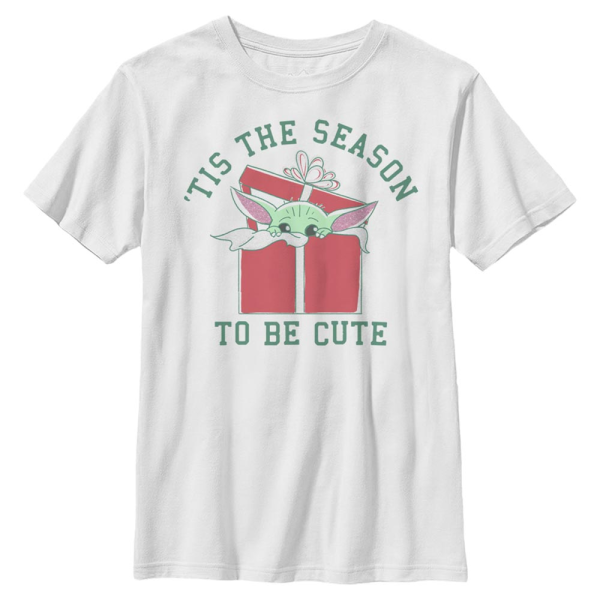 Star Wars - The Mandalorian - The Child Tis the Season - Christmas - Kids T-Shirt - White - Front