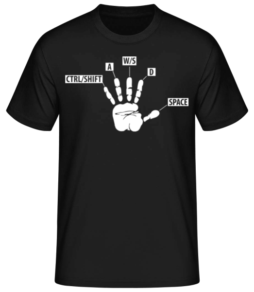 Gaming Hand - Men's Basic T-Shirt - Black - Front