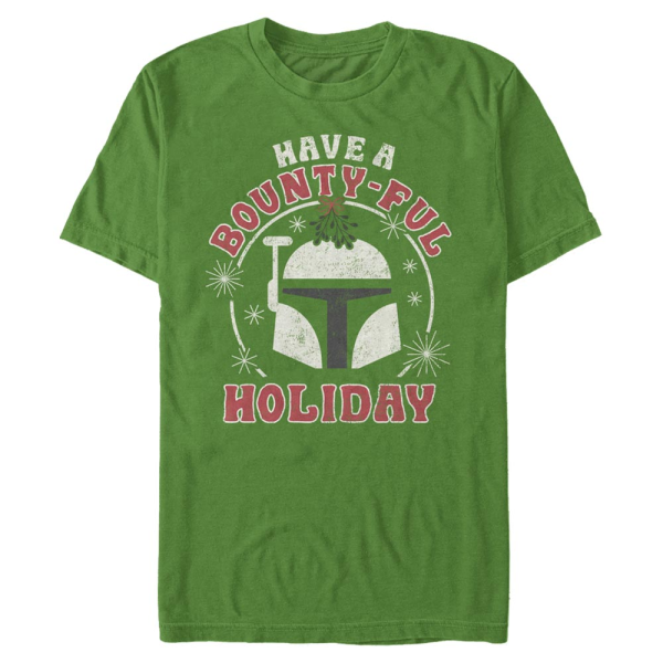 Star Wars - Boba Fett Bountyful Holiday - Christmas - Men's T-Shirt - Kelly green - Front