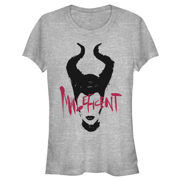 Disney - Maleficent Mistress of Evil - Maleficent Paint Silhouette - Women's T-Shirt - Heather grey - Front