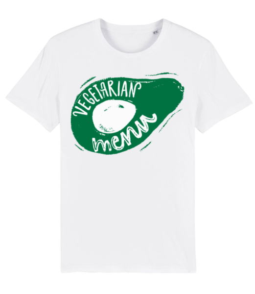 Vegetarian Menu - Men's Organic T-Shirt Stanley Stella - White - Front