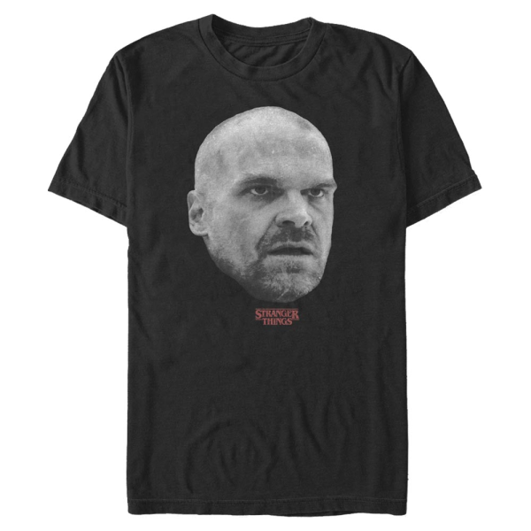 Netflix - Stranger Things - Logo Hopper Head - Men's T-Shirt - Black - Front