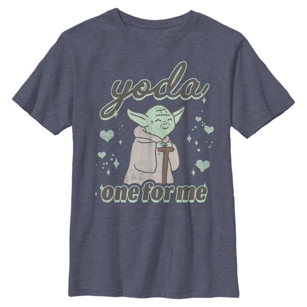 Star Wars - Yoda One Cute - Kids T-Shirt - Heather navy - Front