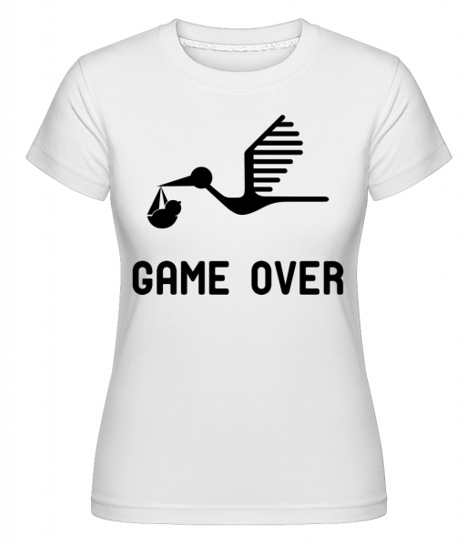 Game Over  - Baby Announcement -  Shirtinator Women's T-Shirt - White - Vorn