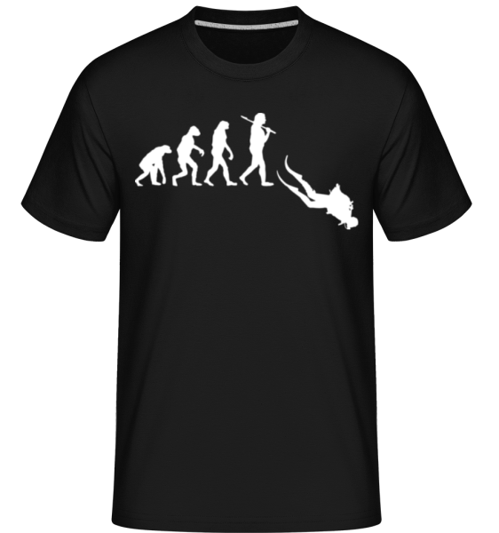 Evolution Of Diving -  Shirtinator Men's T-Shirt - Black - Front