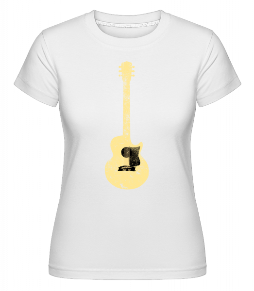 Guitar See-Through -  Shirtinator Women's T-Shirt - White - Vorn