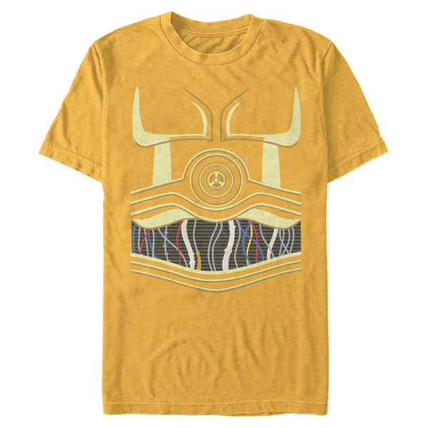 Star Wars - C-3PO Torso - Halloween - Men's T-Shirt - Golden yellow - Front