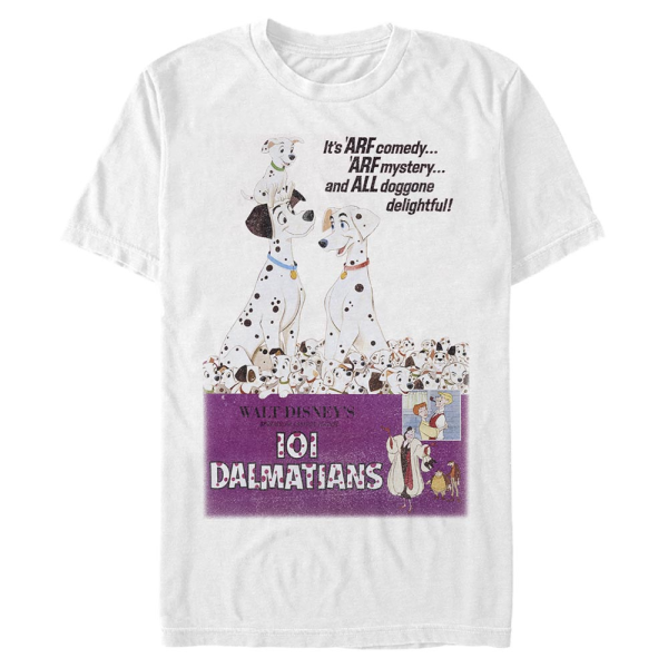 Disney Classics - 101 Dalmatians - Skupina Vintage Poster Variant - Men's T-Shirt - White - Front