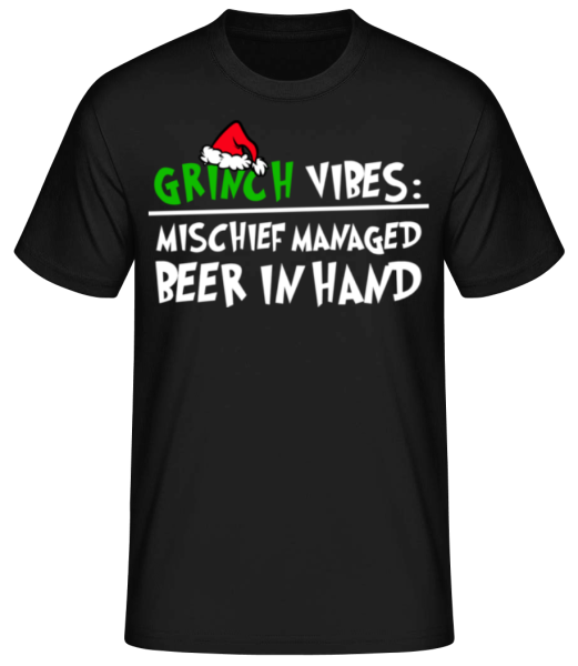 Grinch Vibes - Men's Basic T-Shirt - Black - Front