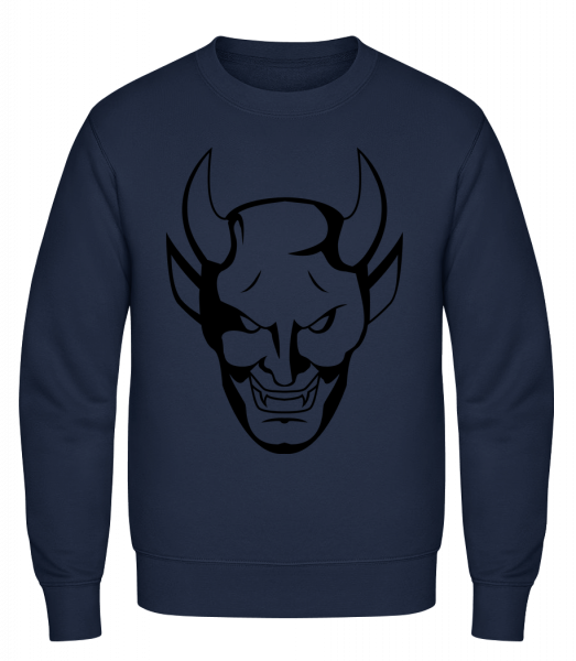 Devil Head - Classic Set-In Sweatshirt - Navy - Vorn
