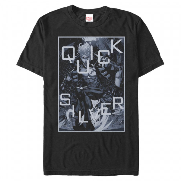Marvel - X-Men - Quicksilver Silver Surf - Men's T-Shirt - Black - Front