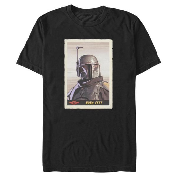 Star Wars - The Mandalorian - Boba Fett Fett Card - Men's T-Shirt - Black - Front