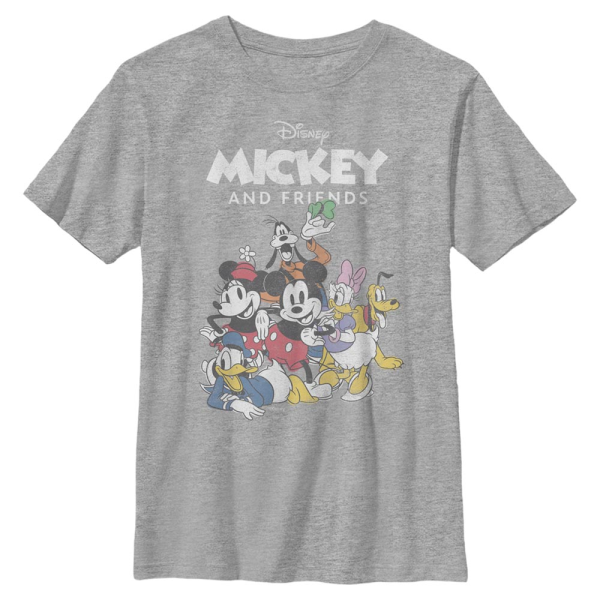 Disney Classics - Mickey Mouse - Mickey & přátelé Mickey Freinds Group - Kids T-Shirt - Heather grey - Front