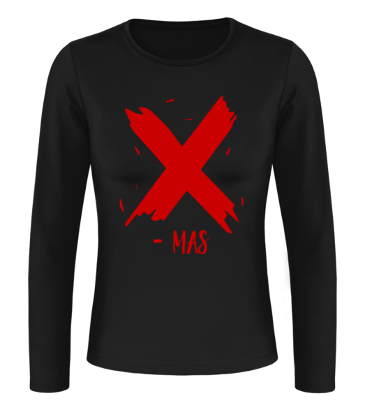 X - MAS - Women's Basic Longsleeve - Black - Front