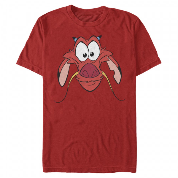 Disney - Mulan - Mushu Big Face - Men's T-Shirt - Red - Front