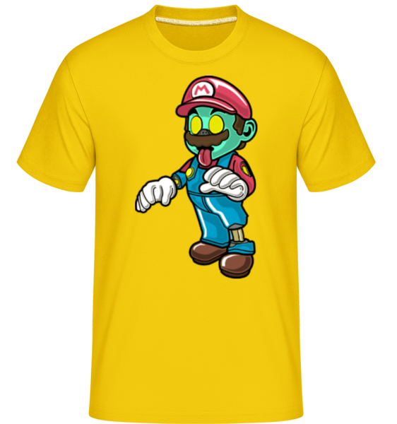 Super Mario Zombie -  Shirtinator Men's T-Shirt - Golden yellow - Front
