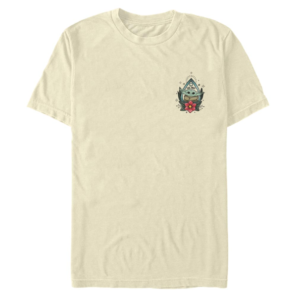 Star Wars - The Mandalorian - Grogu Planchette Child - Men's T-Shirt - Cream - Front