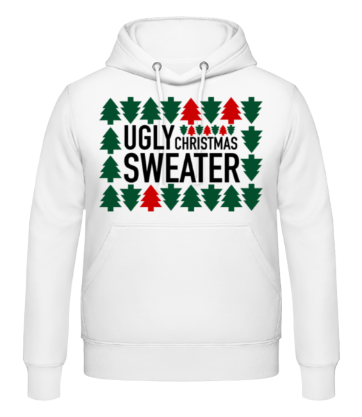 Ugly Christmas Sweater - Men's Hoodie - White - Front