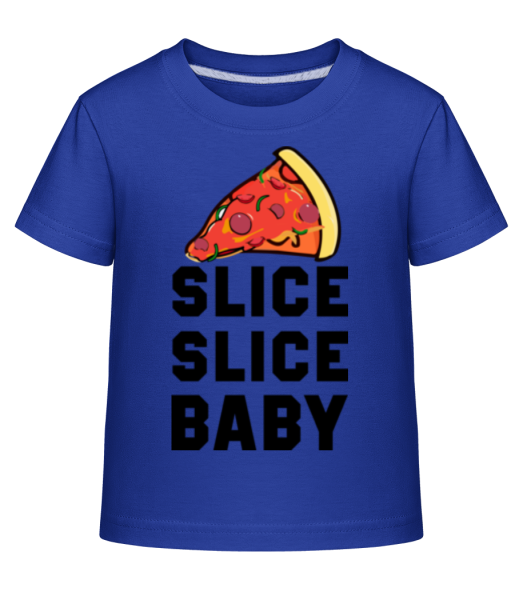 Pizza Slice Slice Baby - Kid's Shirtinator T-Shirt - Royal blue - Front