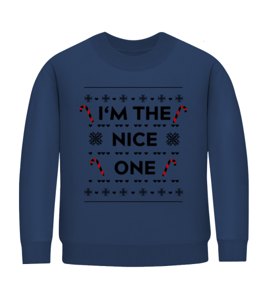 I'm The Nice One - Kid's Sweatshirt - Navy - Front