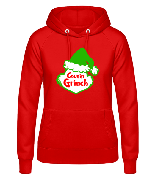 Cousin Grinch - Women's Hoodie - Red - Front