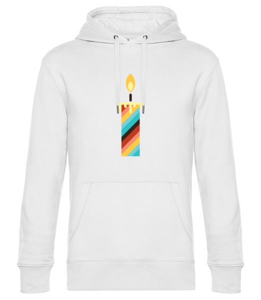 Birthday Candle - Unisex Premium Hoodie - White - Front