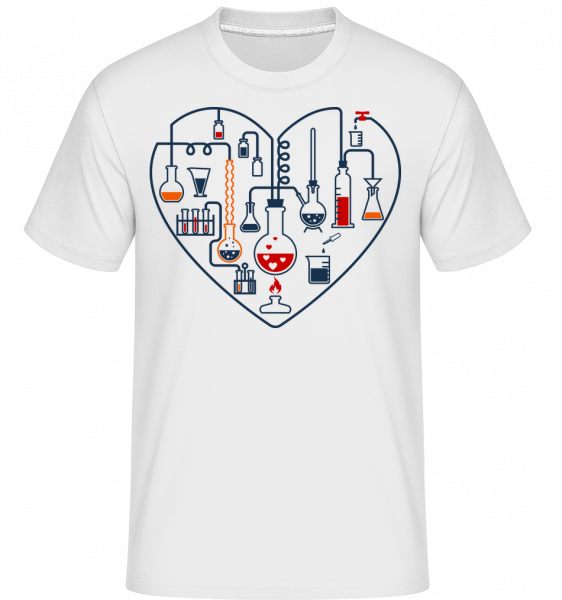 Science Love -  Shirtinator Men's T-Shirt - White - Vorn