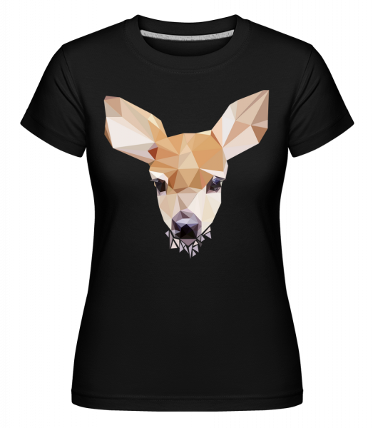Polygon Deer -  Shirtinator Women's T-Shirt - Black - Vorn