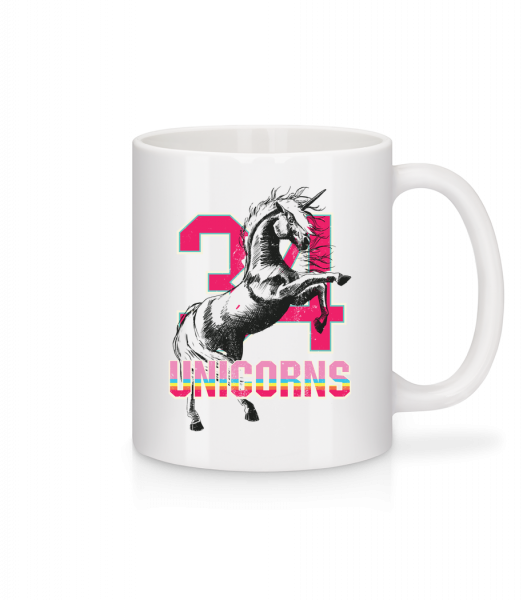 34 Unicorns - Mug - White - Vorn