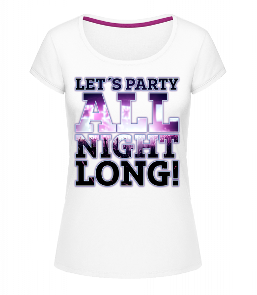 Party All Night Long - Megan Crewneck T-Shirt - White - Vorn