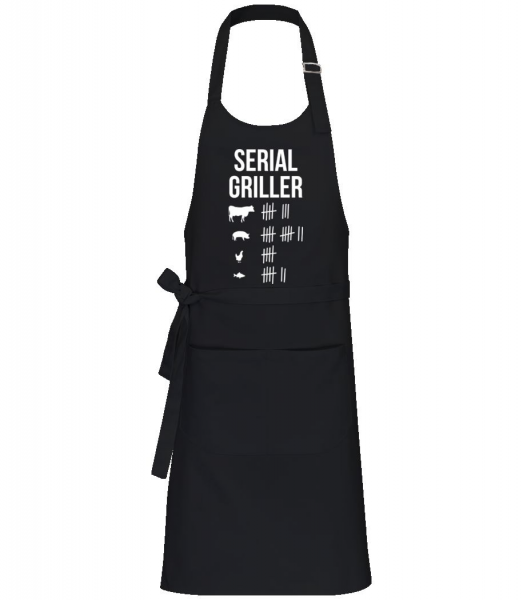 Serial Griller - Professional Apron - Black - Front