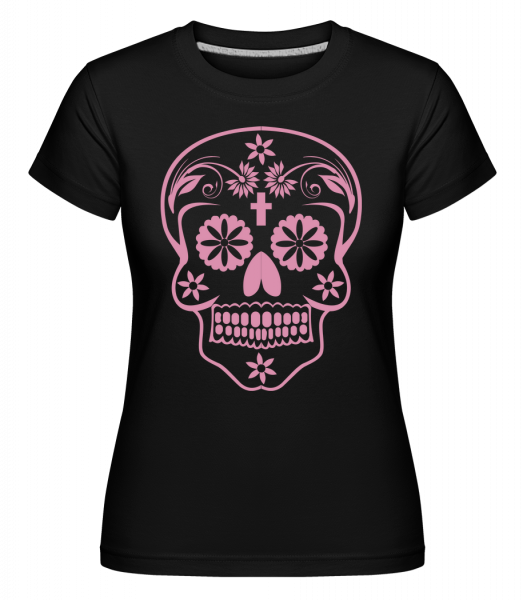 Día de los Muertos Skull -  Shirtinator Women's T-Shirt - Black - Vorn