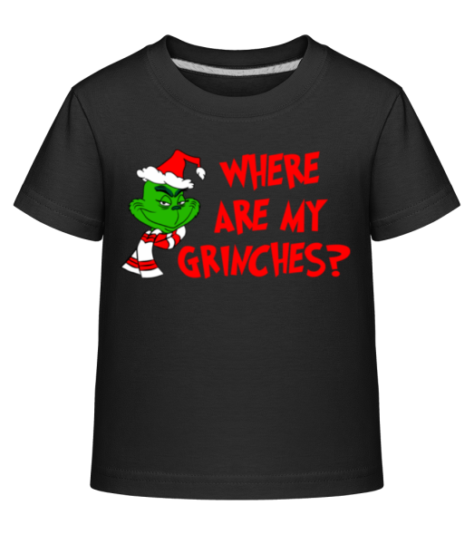 Where Are My Grinches - Kid's Shirtinator T-Shirt - Black - Front