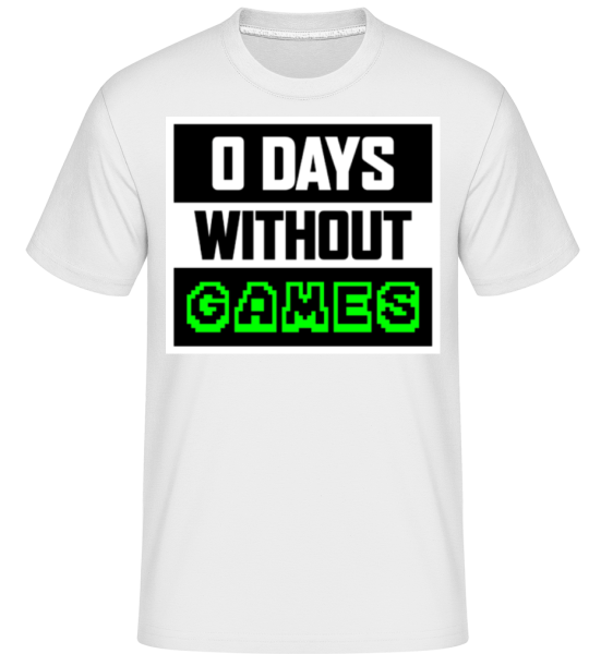 Zero Days Without Games -  Shirtinator Men's T-Shirt - White - Front