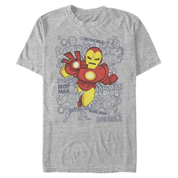 Marvel - Avengers - Iron Man Ironman Retro Toss - Men's T-Shirt - Heather grey - Front