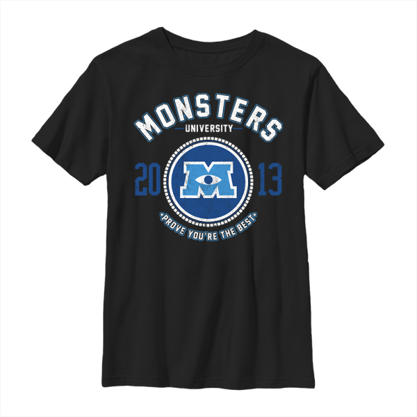 Pixar - Monsters - Logo Badge - Kids T-Shirt - Black - Front