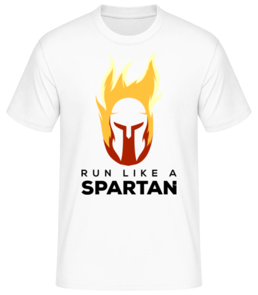 Run Like A Spartan - Men's Basic T-Shirt - White - Front