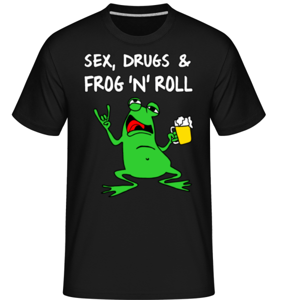 Sex Drugs & Frog'n'Roll -  Shirtinator Men's T-Shirt - Black - Front