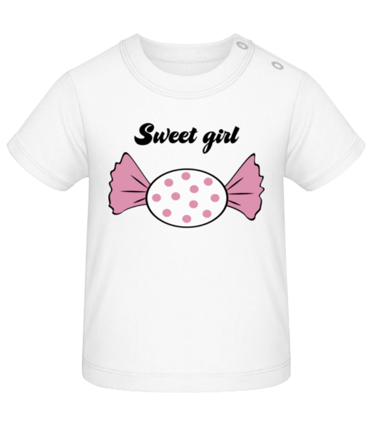 Sweet Girl - Bonbon - Baby T-Shirt - White - Front