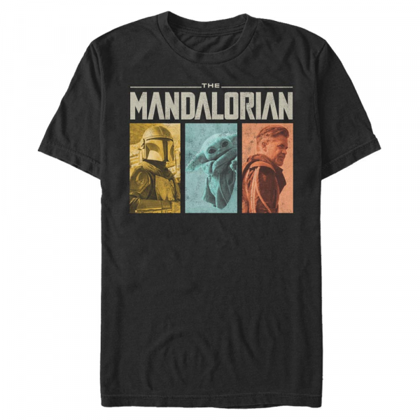 Star Wars - The Mandalorian - Skupina MandoMon Epi Group - Men's T-Shirt - Black - Front