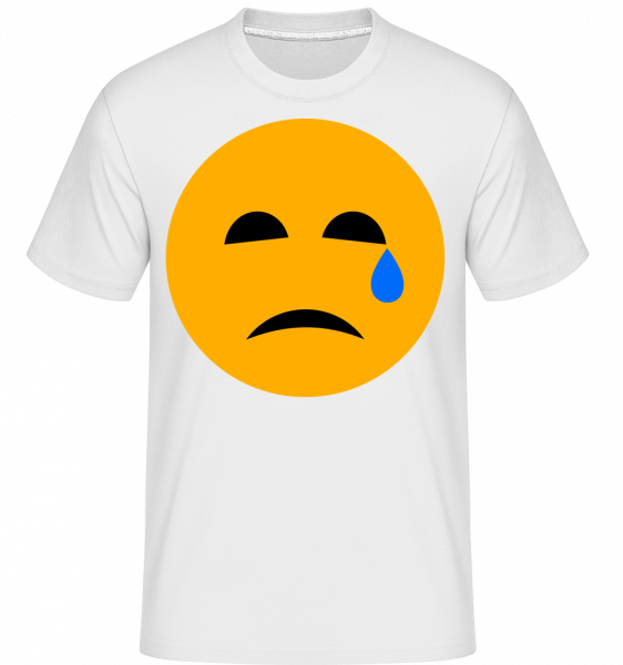 Crying Smiley -  Shirtinator Men's T-Shirt - White - Vorn