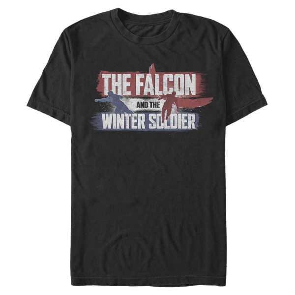 Marvel - The Falcon and the Winter Soldier - Group Shot Spray Paint - Men's T-Shirt - Black - Front