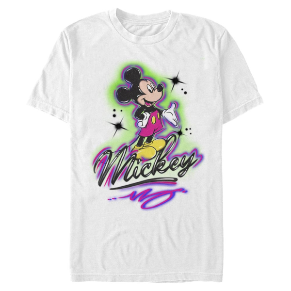Disney - Mickey Mouse - Mickey Airbrush - Men's T-Shirt - White - Front