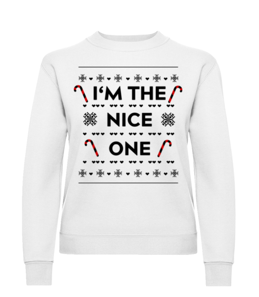 I'm The Nice One - Women's Sweatshirt - White - Front