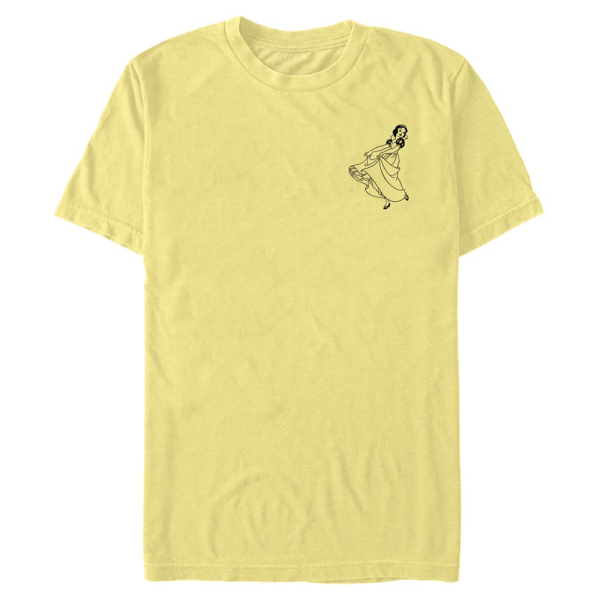Disney - Snow White - Snow White Line - Men's T-Shirt - Yellow - Front