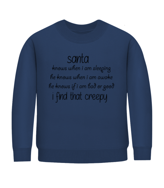 Creepy Santa - Kid's Sweatshirt - Navy - Front