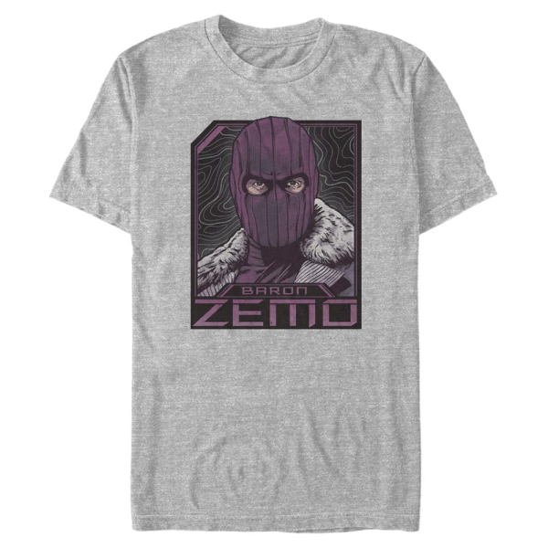 Marvel - The Falcon and the Winter Soldier - Baron Zemo Badge Of Zemo - Men's T-Shirt - Heather grey - Front