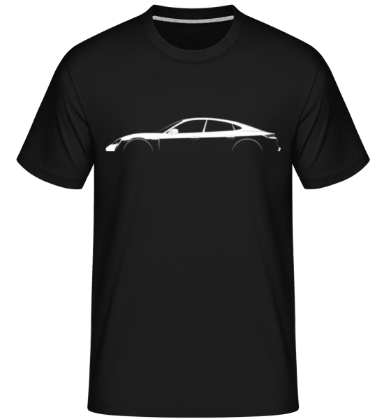 'Porsche Taycan Turbo S' Silhouette -  Shirtinator Men's T-Shirt - Black - Front