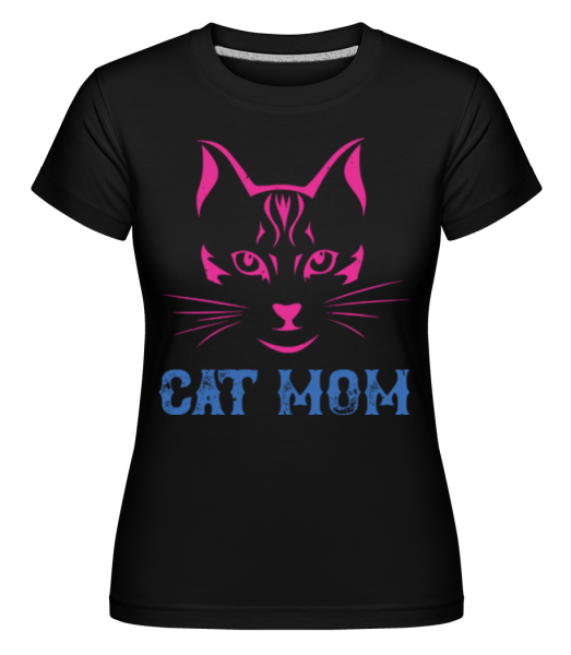 Cat Mom -  Shirtinator Women's T-Shirt - Black - Front